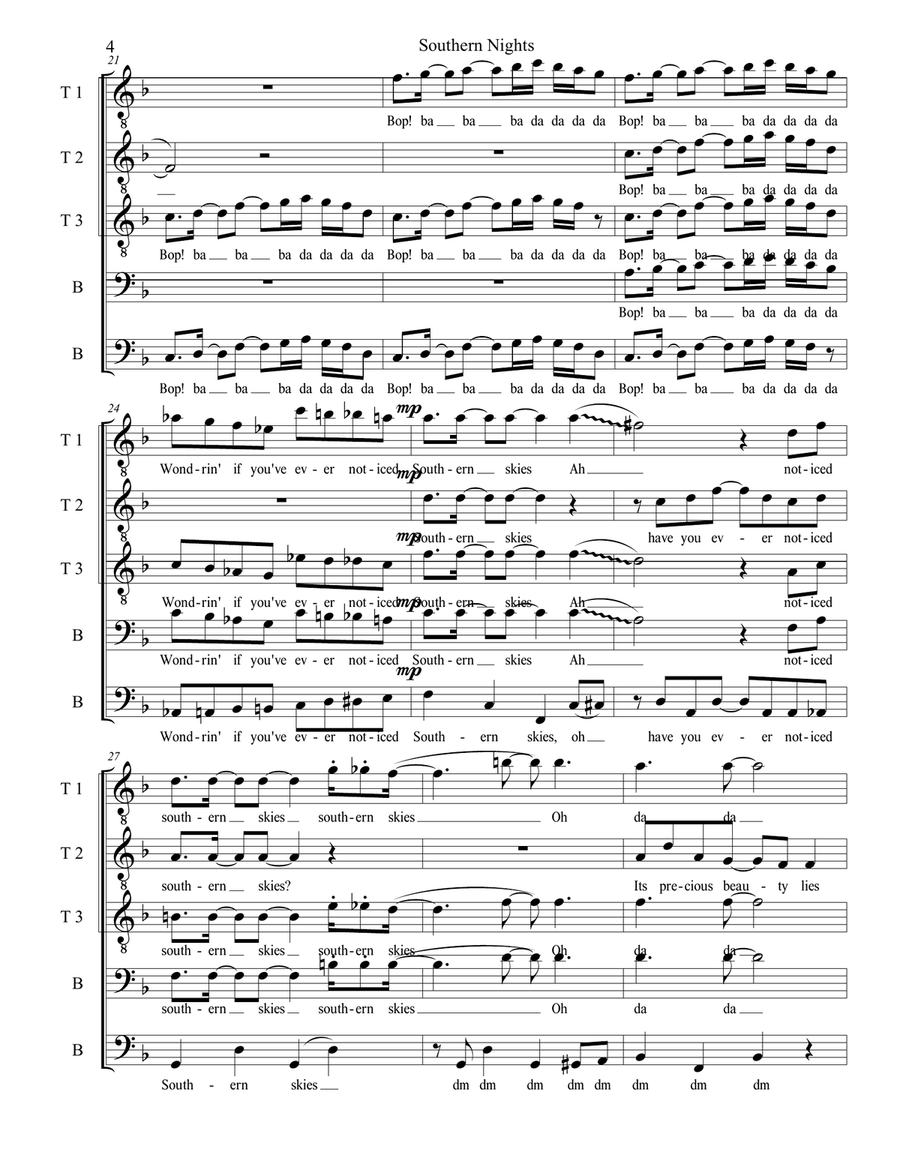 Southern Nights Southern Nights Choir scores gallery preview page 5