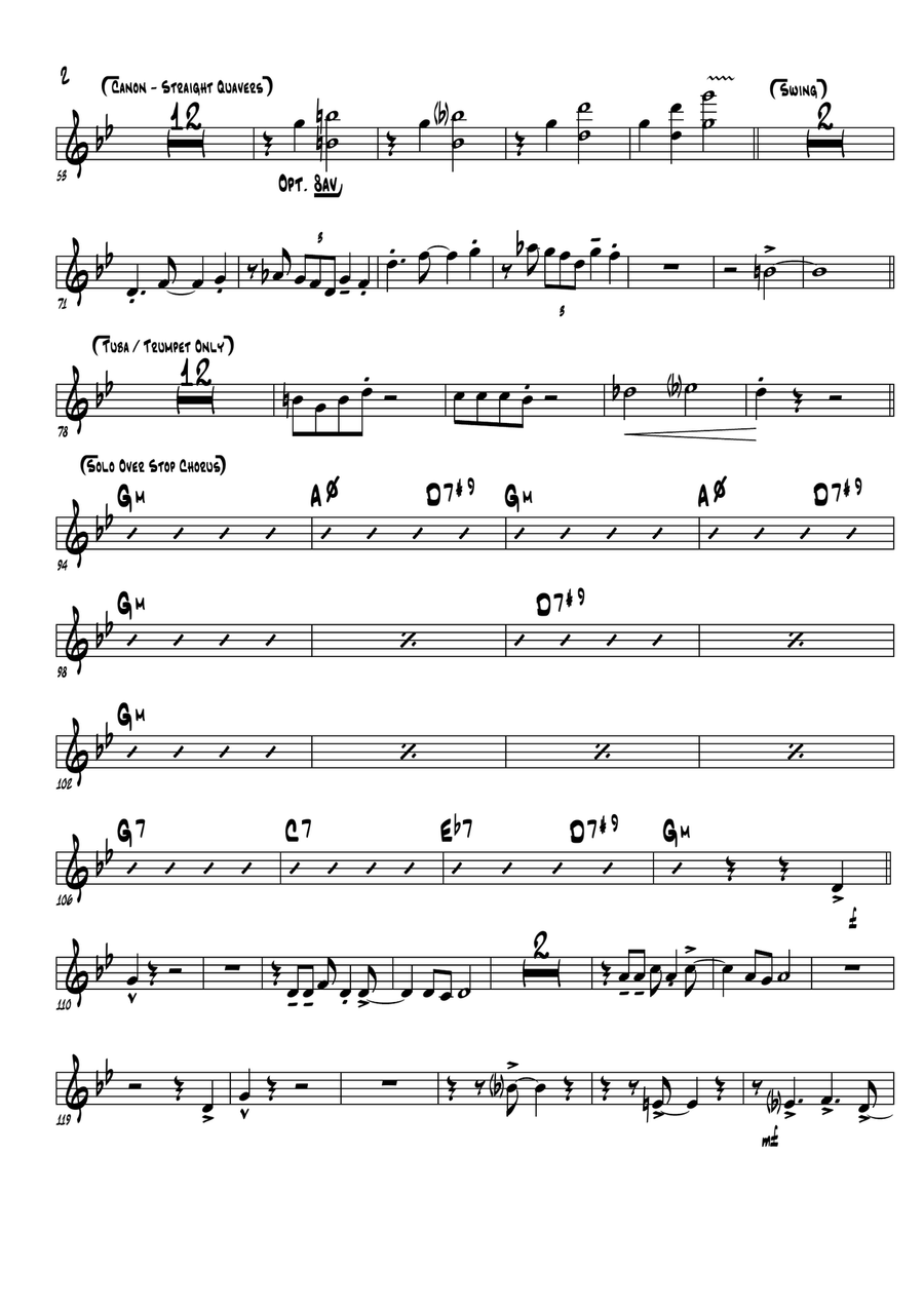 Work Song by Nat Adderley for Brass Quintet Brass Quintet scores gallery preview page 5