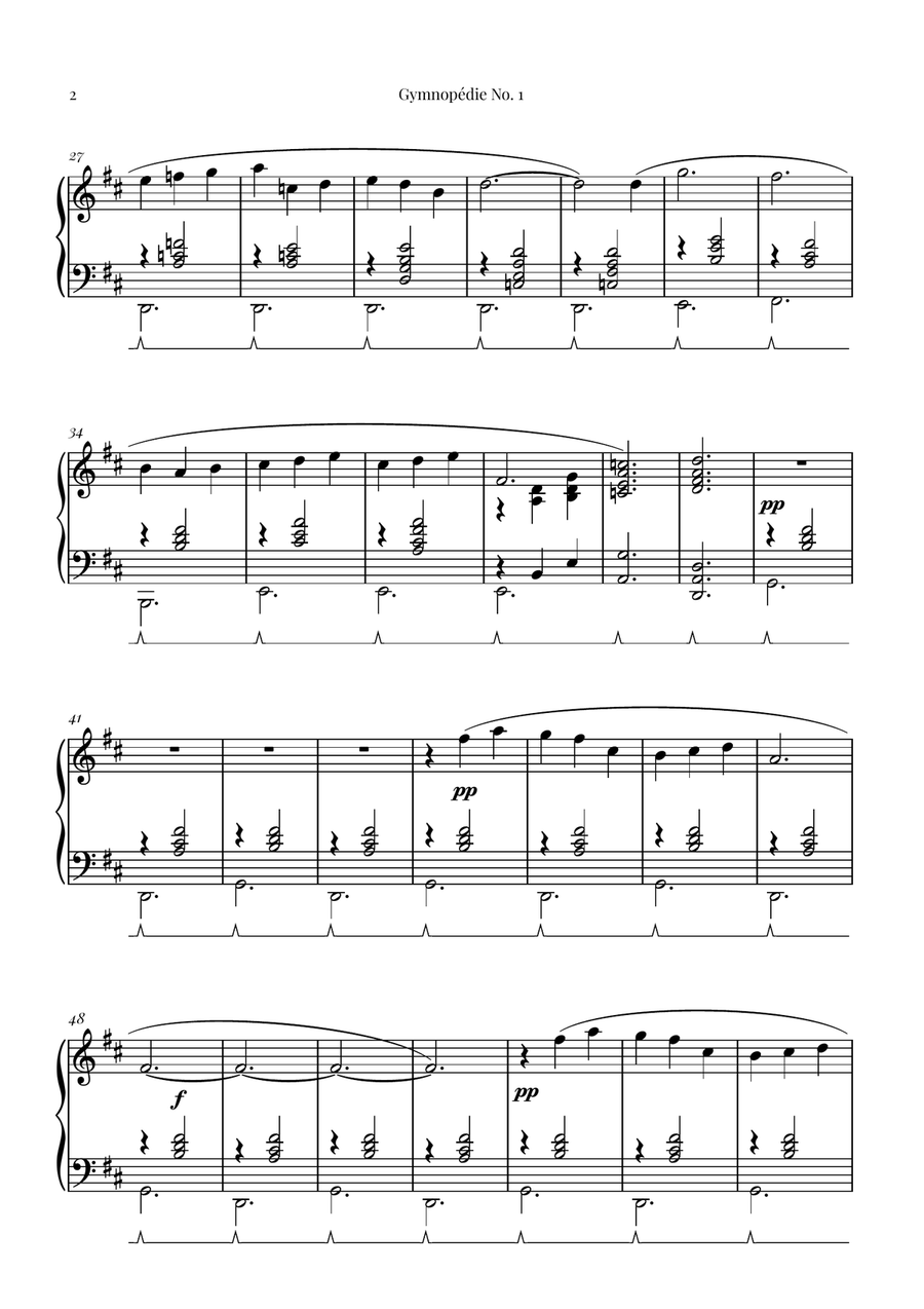 Gymnopédie No. 1 | TIMELESS Piano Masterpiece Piano Solo scores gallery preview page 2