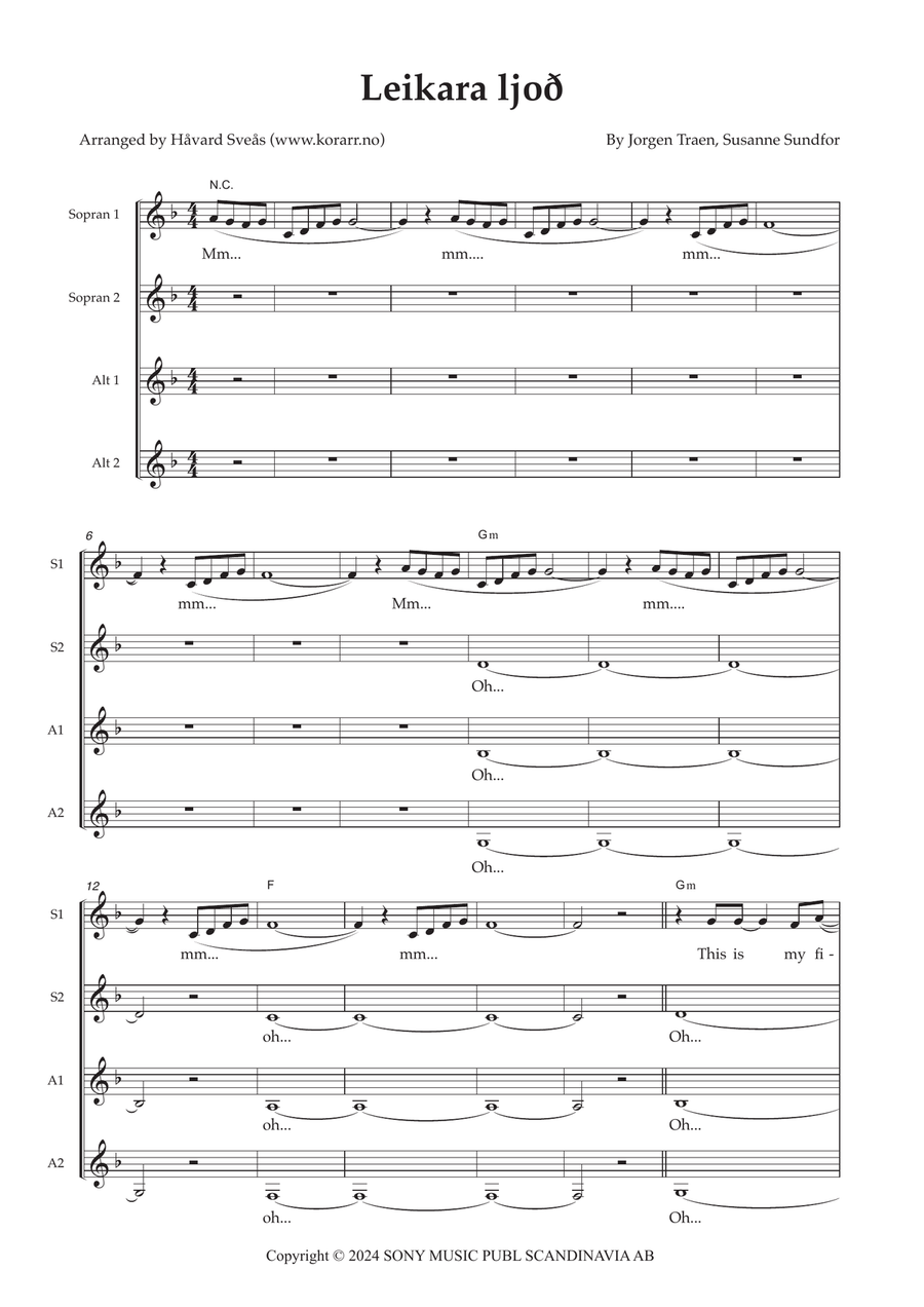 Leikara Ljod Leikara Ljod SSAA scores gallery preview page 1