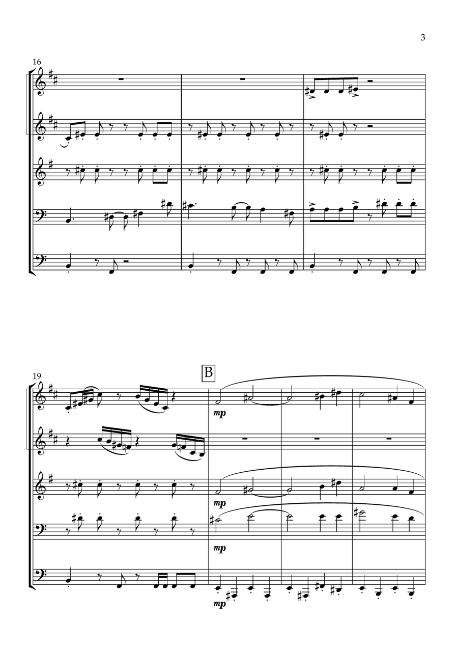 Theme From The Simpsons Brass Quintet scores gallery preview page 3