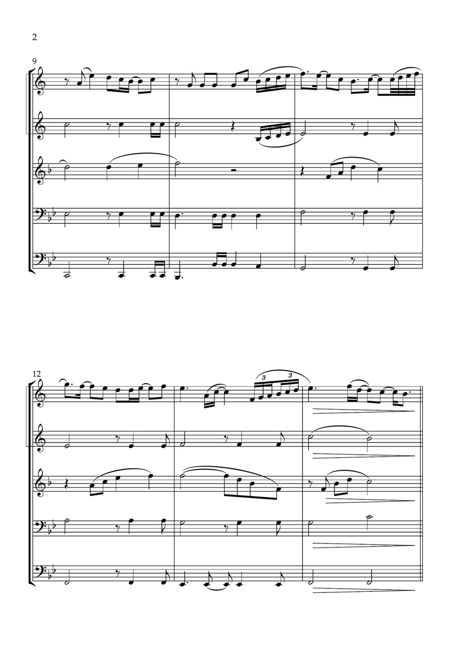 Hikari Brass Quintet scores gallery preview page 2