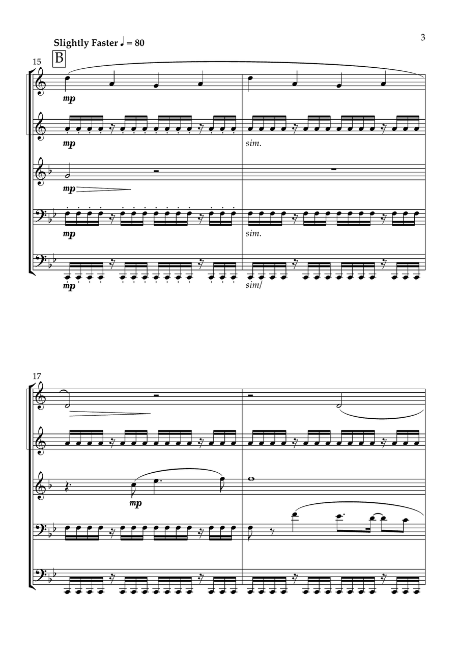Hikari Brass Quintet scores gallery preview page 3