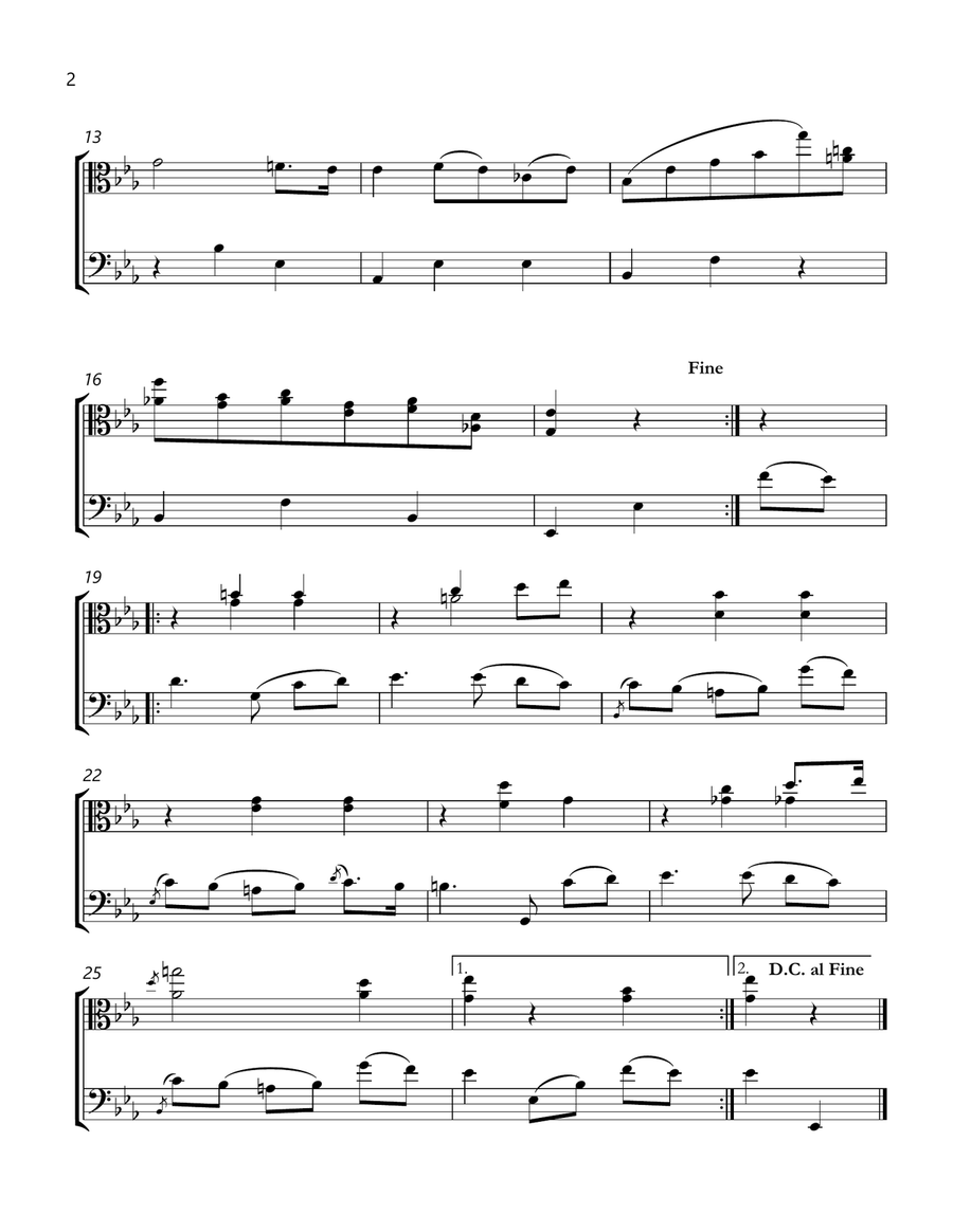 chopin b 133 waltz in e-flat major Viola and Trombone sheet music Chamber Music scores gallery preview page 2