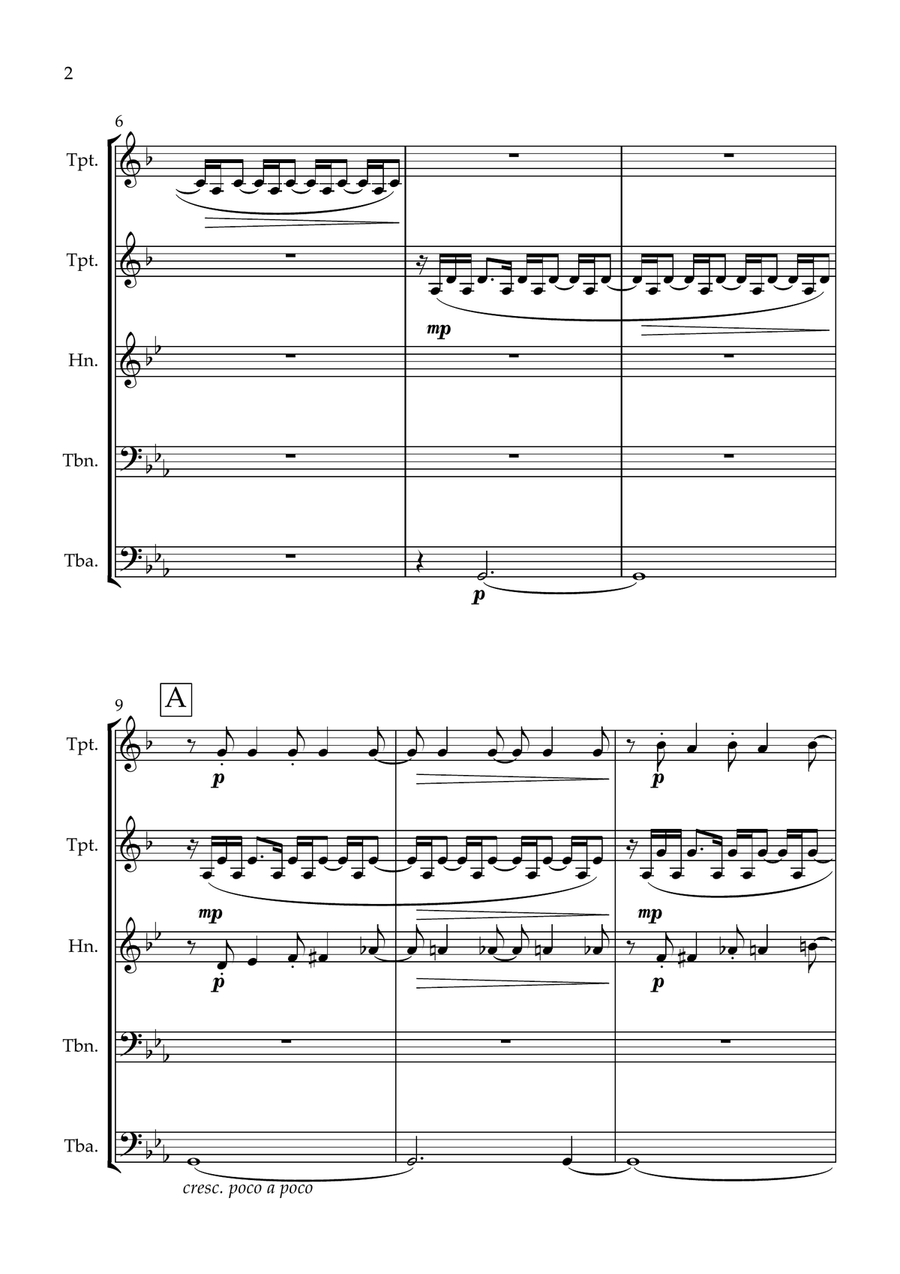 The Mandalorian Brass Quintet scores gallery preview page 2
