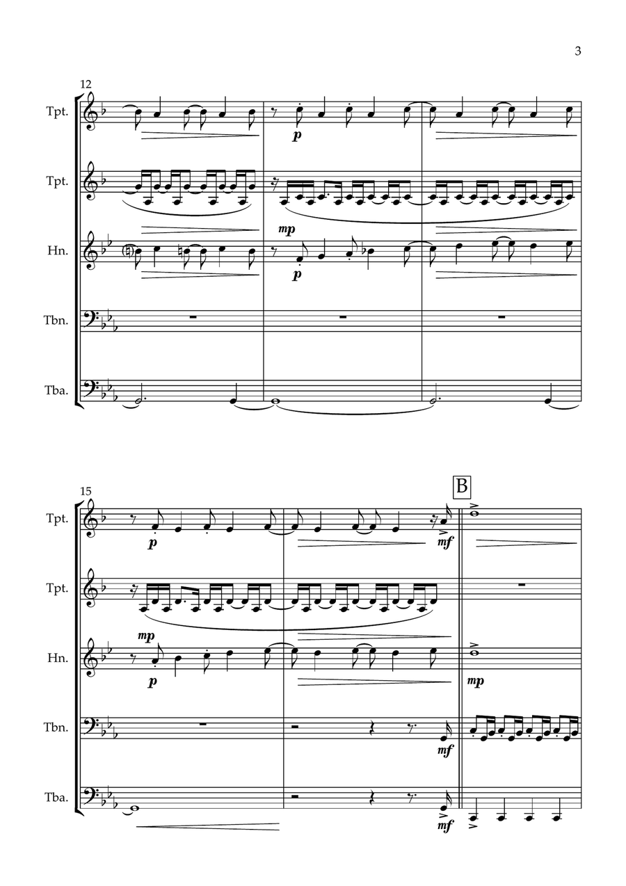 The Mandalorian Brass Quintet scores gallery preview page 3