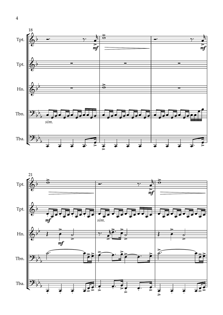 The Mandalorian Brass Quintet scores gallery preview page 4