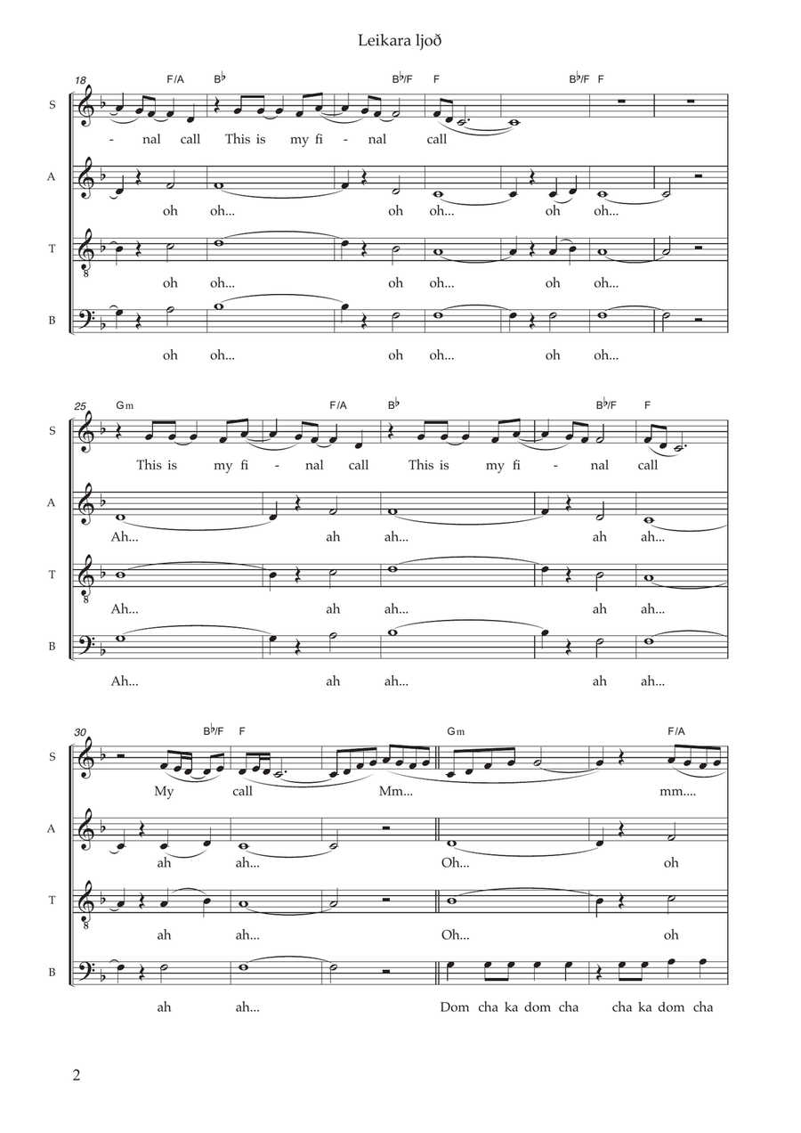 Leikara Ljod Leikara Ljod 4-Part scores gallery preview page 2