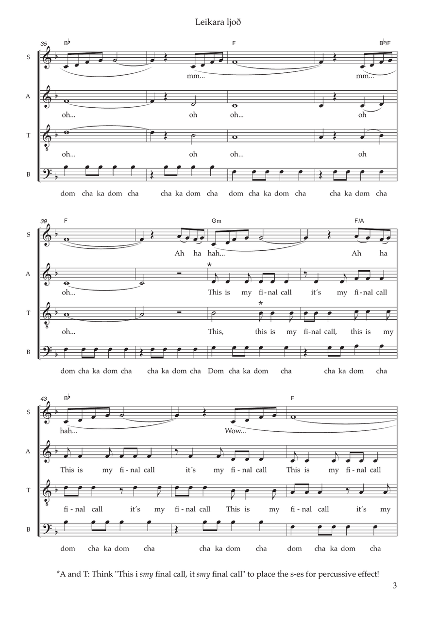 Leikara Ljod Leikara Ljod 4-Part scores gallery preview page 3