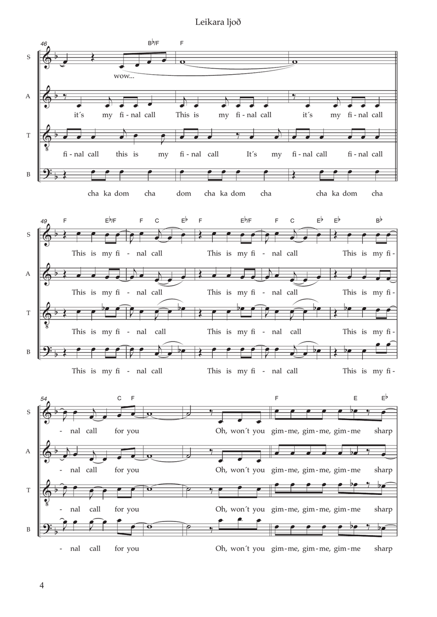 Leikara Ljod Leikara Ljod 4-Part scores gallery preview page 4
