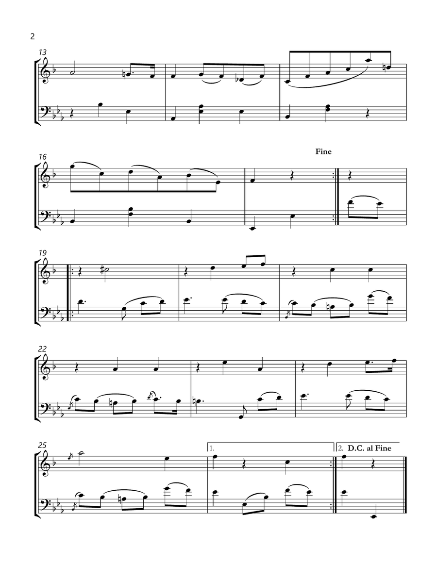 chopin b 133 waltz in e-flat major Trumpet and Trombone sheet music Brass Duet scores gallery preview page 2