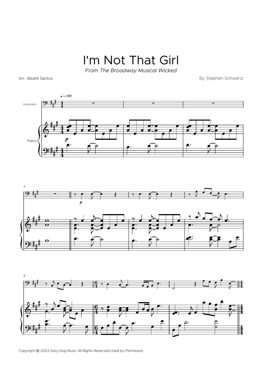 I'm Not That Girl I'm Not That Girl Piano scores gallery preview page 2