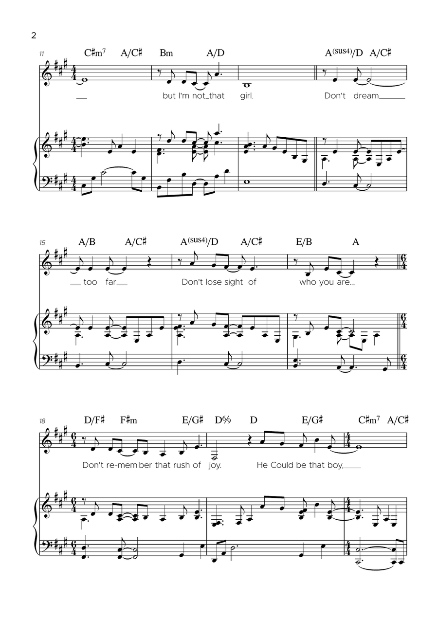 I'm Not That Girl I'm Not That Girl Piano scores gallery preview page 3