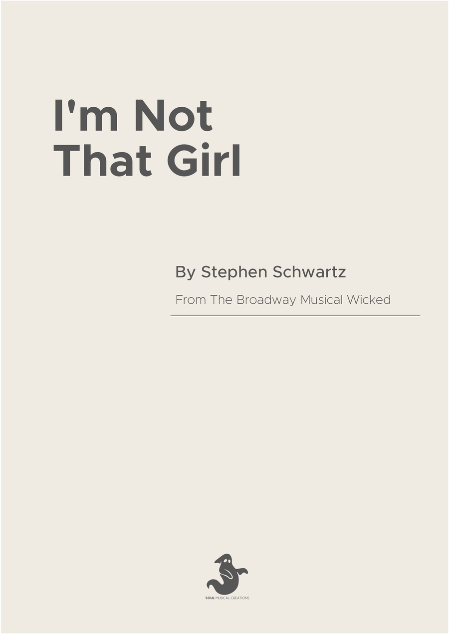 I'm Not That Girl I'm Not That Girl Piano scores gallery preview page 1