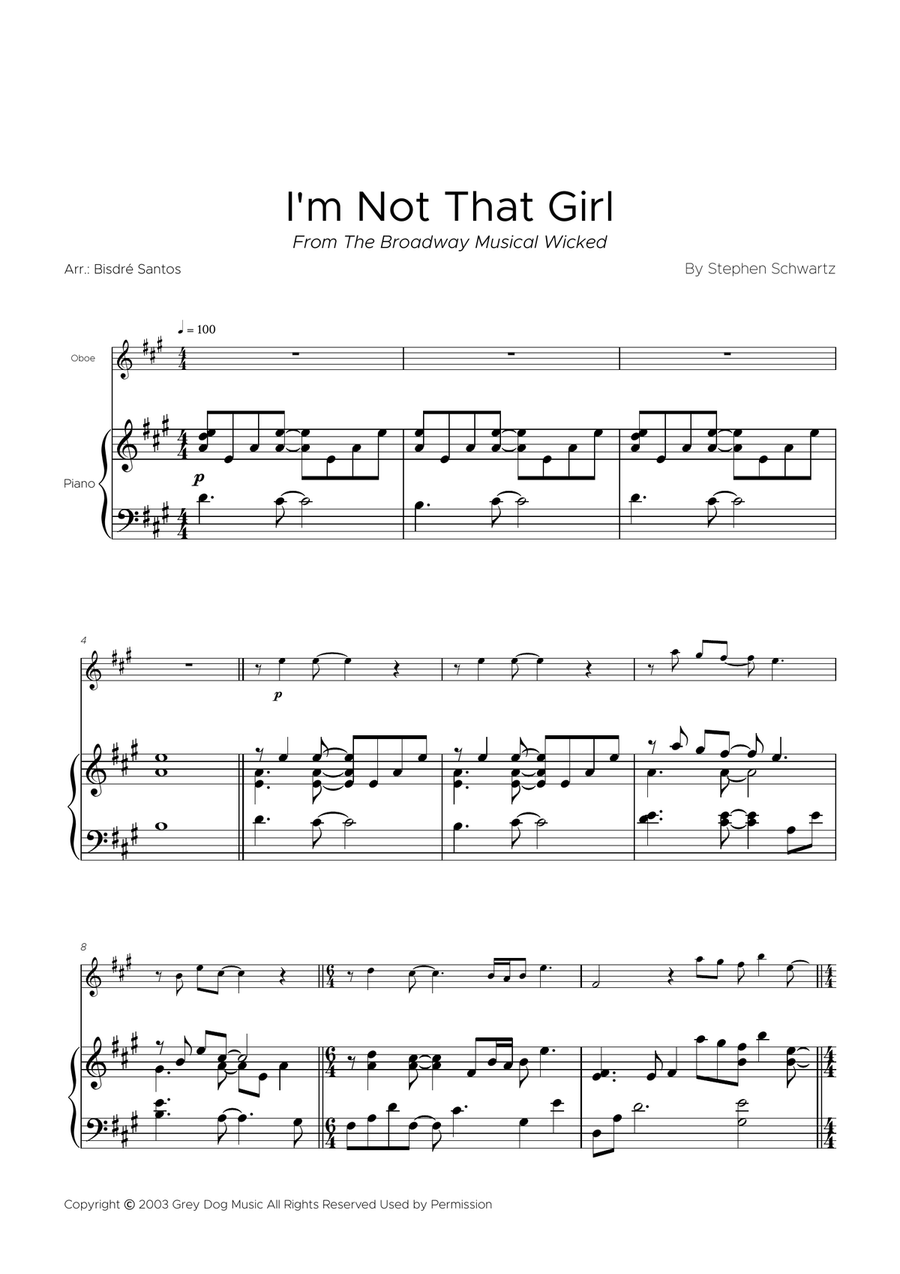 I'm Not That Girl I'm Not That Girl Piano scores gallery preview page 2