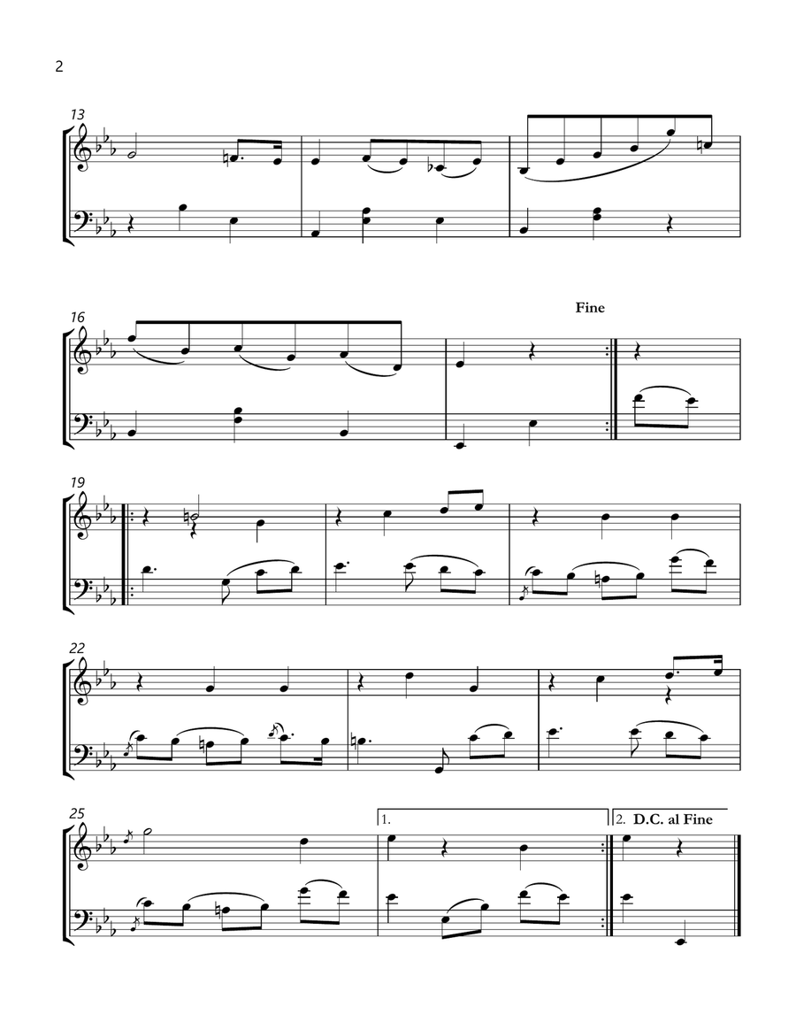Chopin b 133 waltz in e-flat major Oboe and Bassoon sheet music Woodwind Duet scores gallery preview page 2