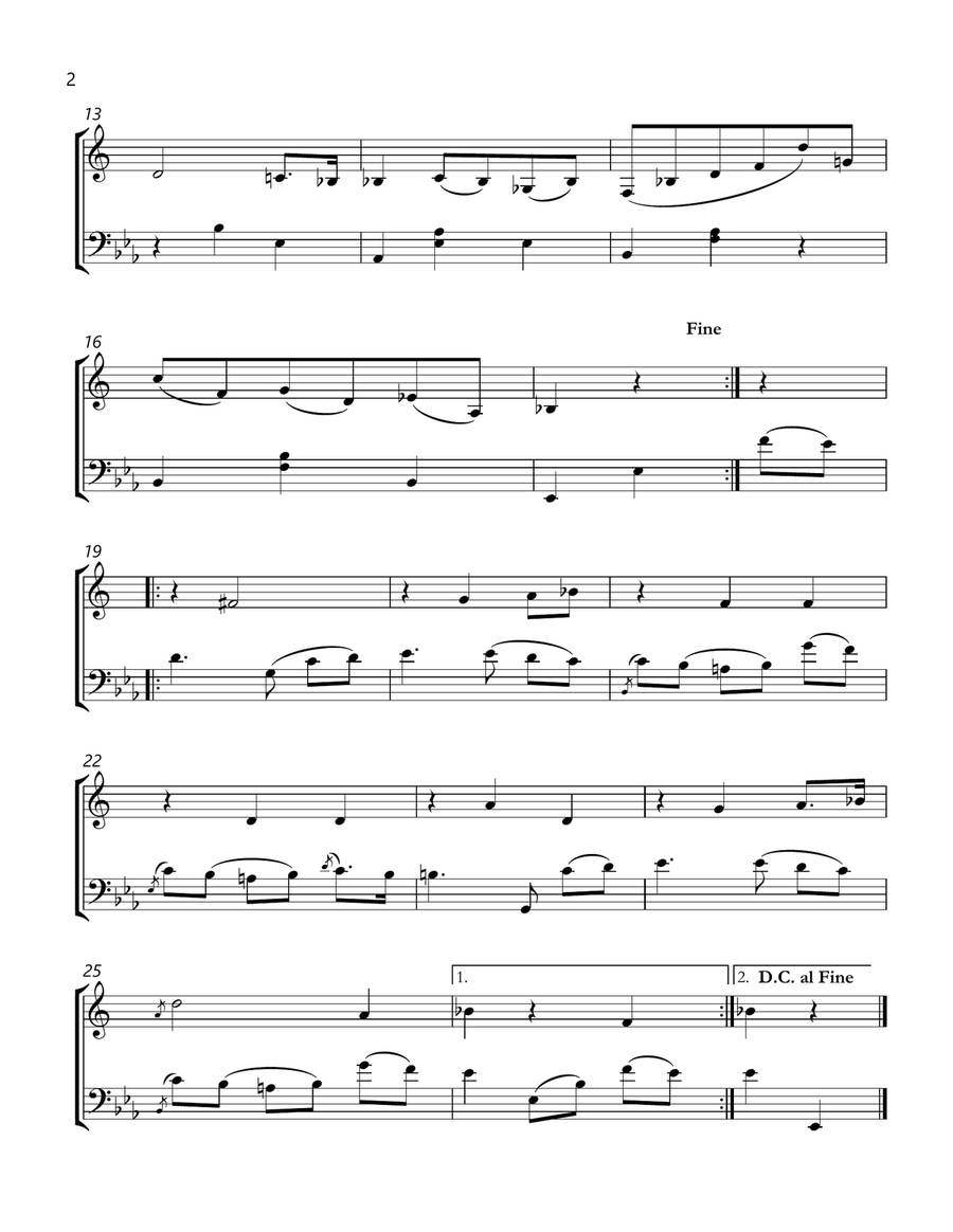 Chopin b 133 waltz in e-flat major French Horn and Trombone sheet music Brass Duet scores gallery preview page 2