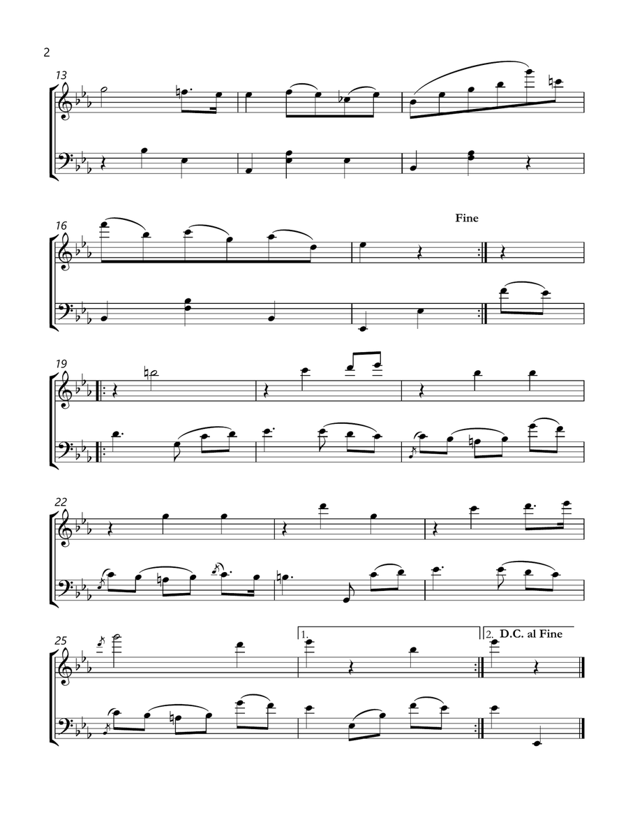 Chopin b 133 waltz in e-flat major Flute and Trombone sheet music Chamber Music scores gallery preview page 2