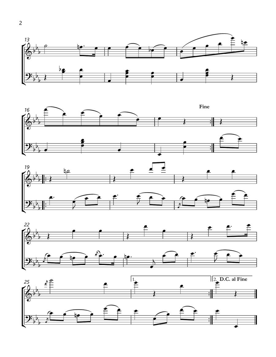 Chopin b 133 waltz in e-flat major Flute and Cello sheet music Chamber Music scores gallery preview page 2