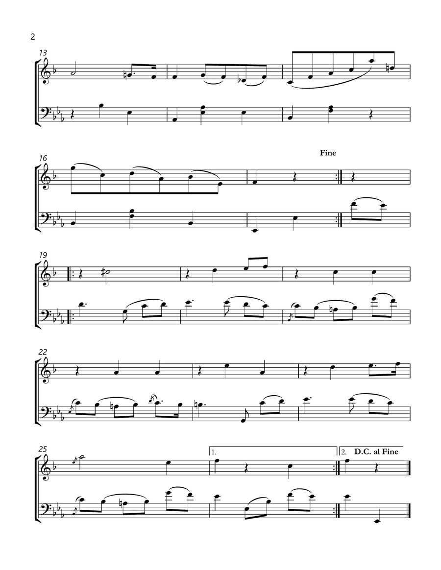 Chopin b 133 waltz in e-flat major Clarinet and Bassoon sheet music Woodwind Duet scores gallery preview page 2