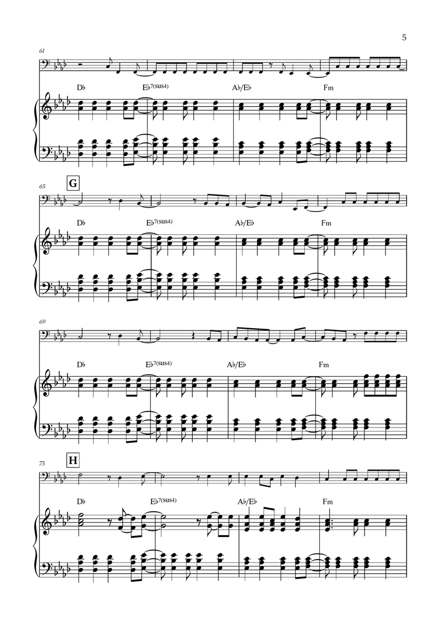 Viva La Vida Viva La Vida Piano scores gallery preview page 5