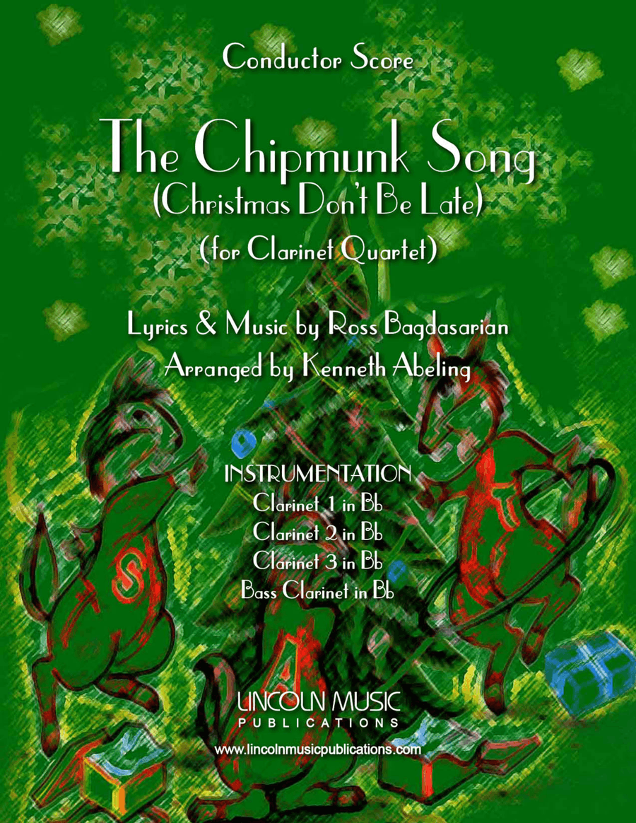 The Chipmunk Song Clarinet Quartet scores gallery preview page 1