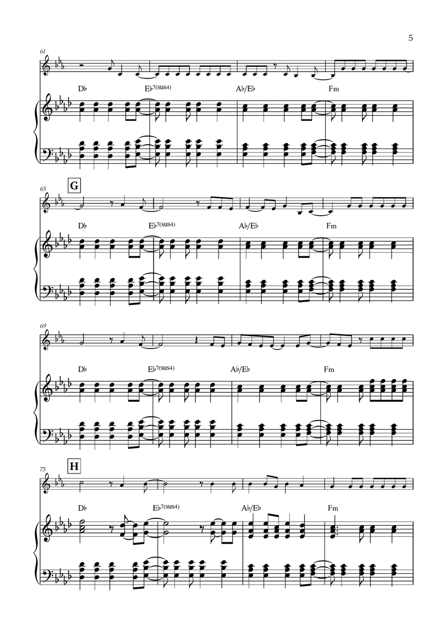 Viva La Vida Viva La Vida Piano scores gallery preview page 5