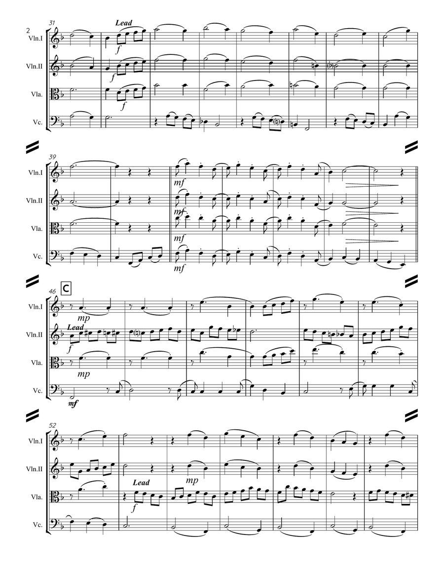 The Chipmunk Song String Quartet scores gallery preview page 3