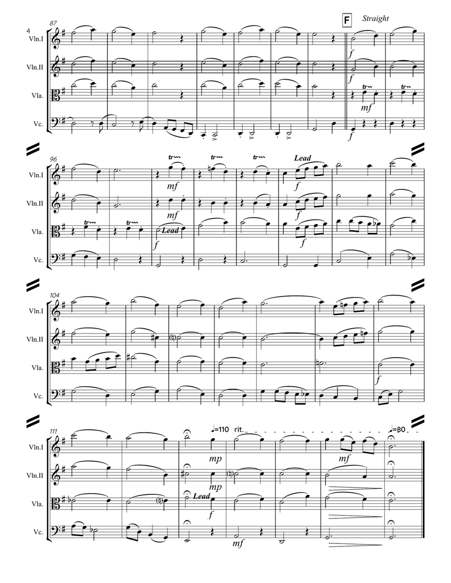 The Chipmunk Song String Quartet scores gallery preview page 5