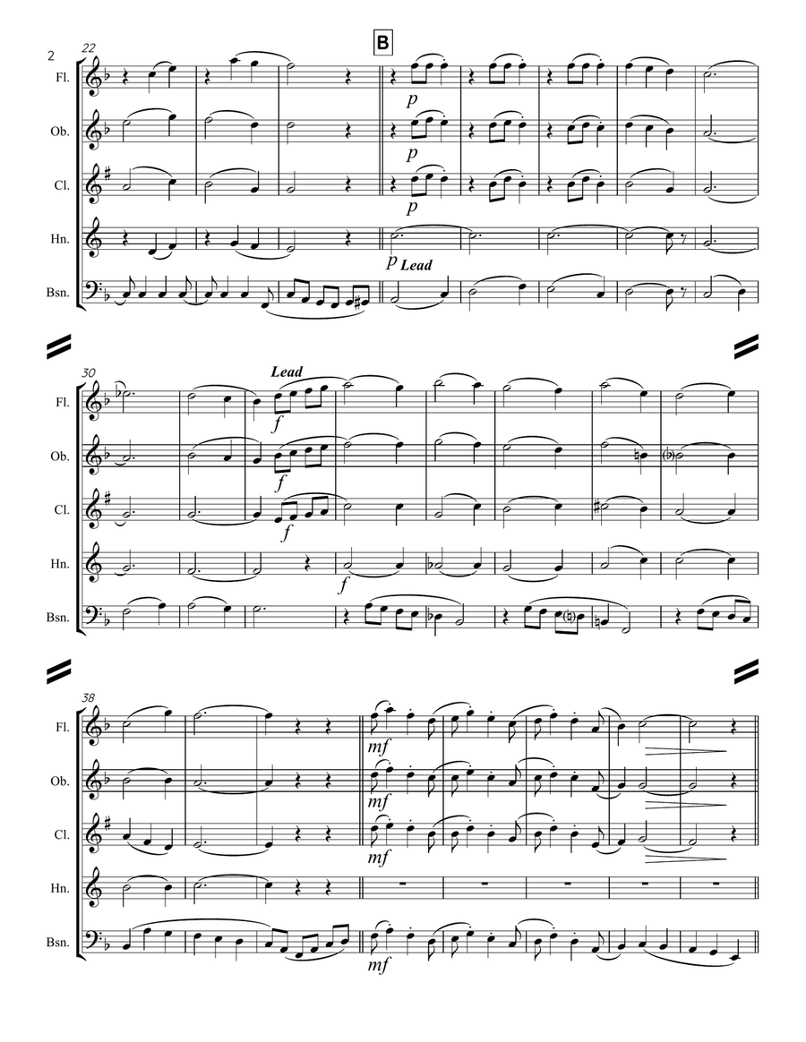 The Chipmunk Song Woodwind Quintet scores gallery preview page 3