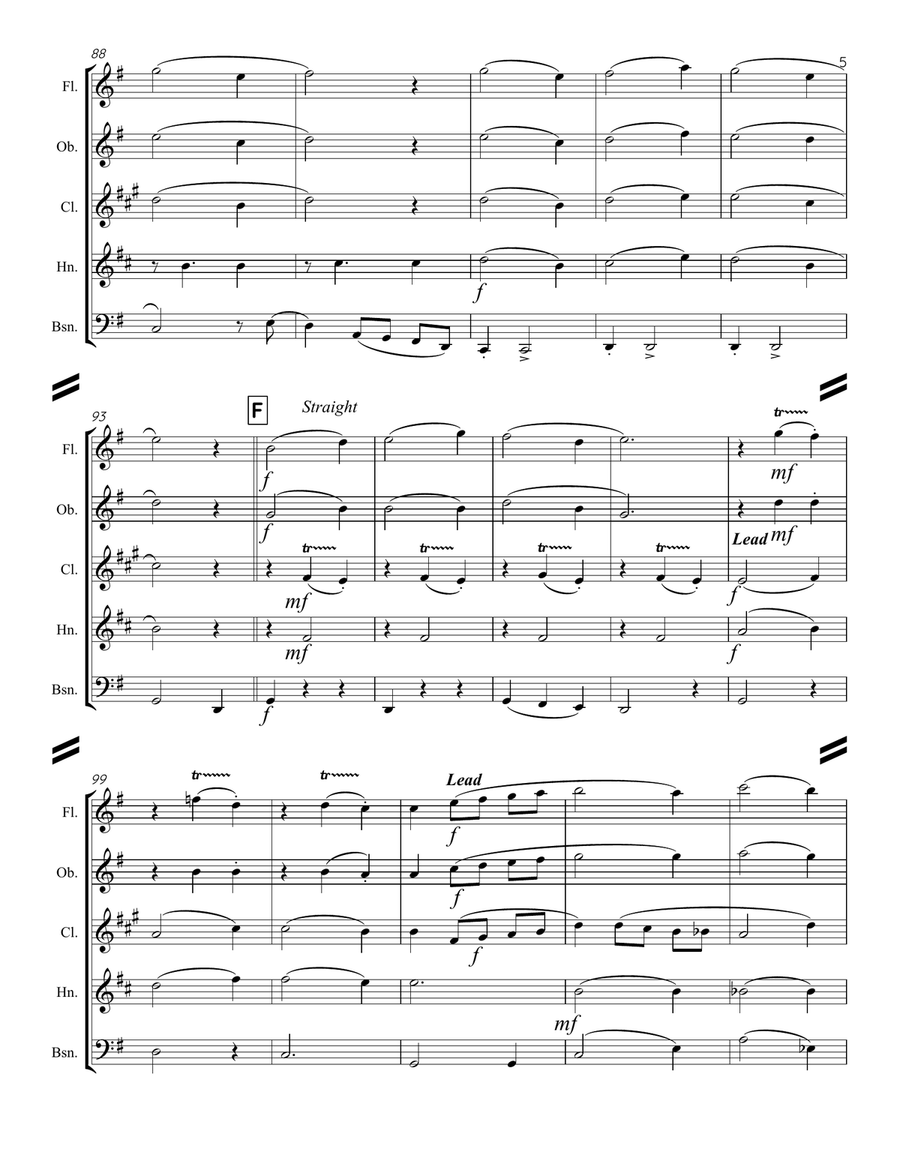 The Chipmunk Song Woodwind Quintet scores gallery preview page 6