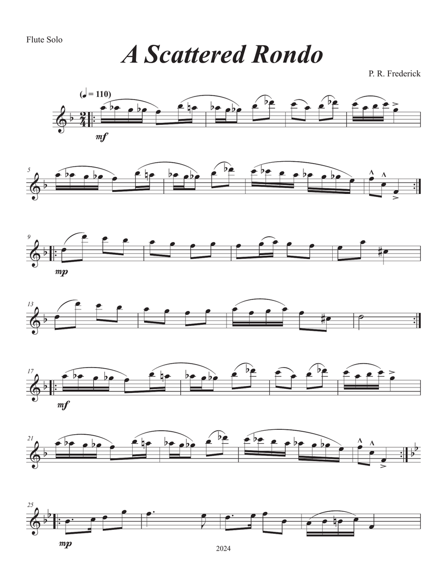 A Scattered Rondo A Scattered Rondo Flute Solo scores gallery preview page 1