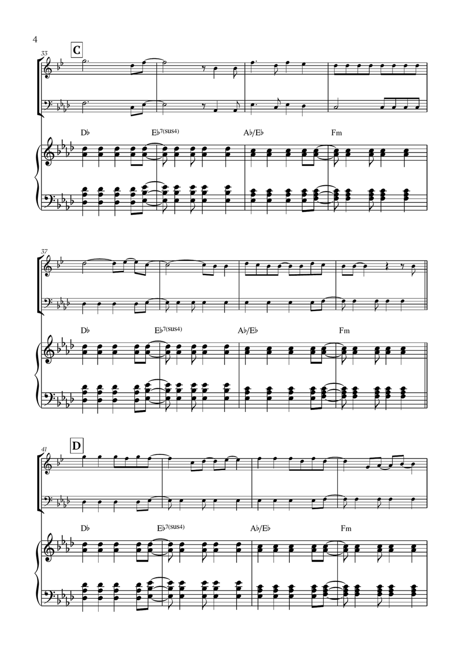 Viva La Vida Viva La Vida Woodwind Duet scores gallery preview page 4
