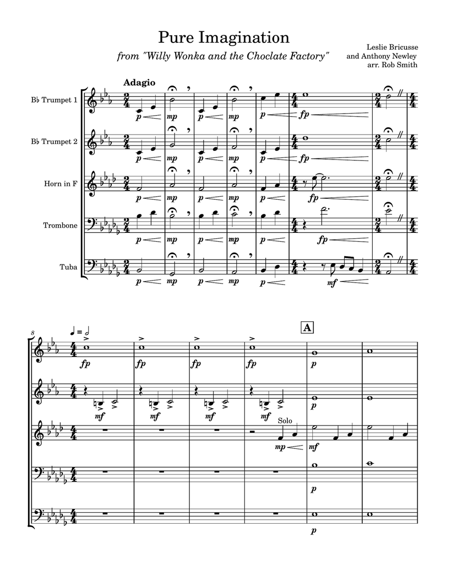 Pure Imagination Brass Quintet scores gallery preview page 1