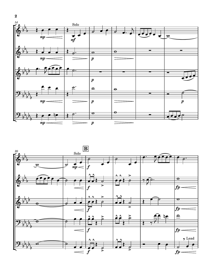 Pure Imagination Brass Quintet scores gallery preview page 2