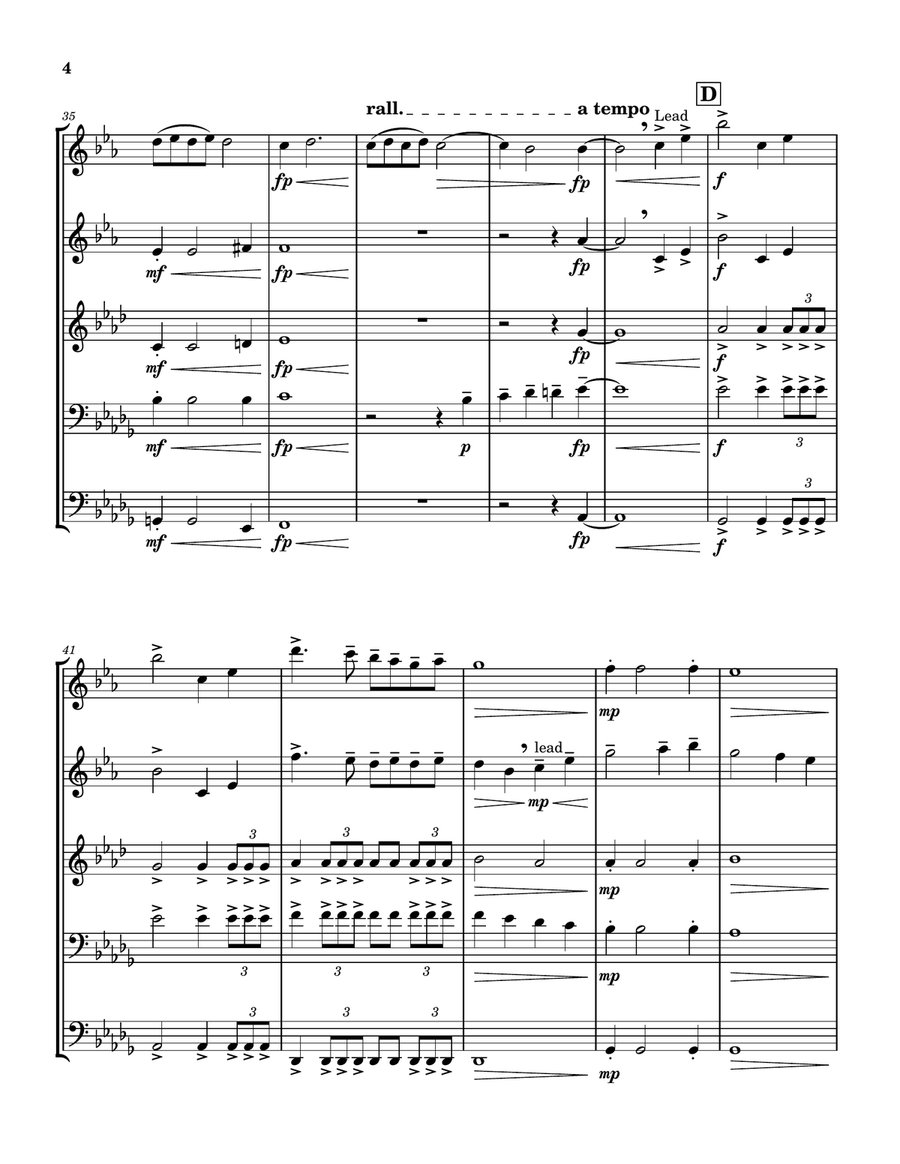 Pure Imagination Brass Quintet scores gallery preview page 4