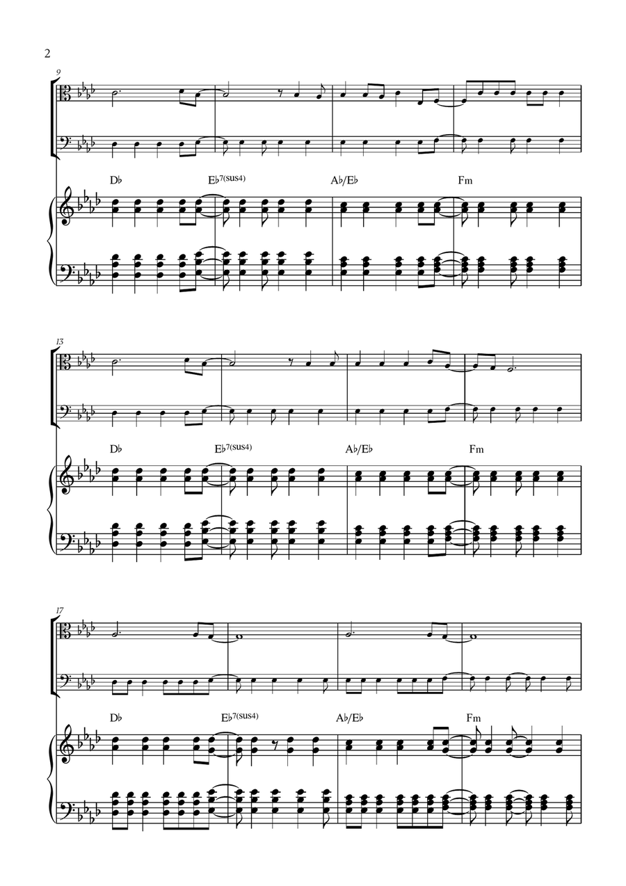 Viva La Vida Viva La Vida String Duet scores gallery preview page 2