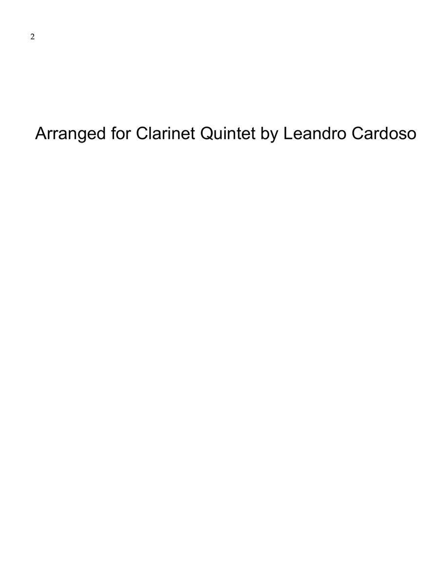 Pilgrims Chorus from Tannhauser Clarinet Quintet scores gallery preview page 2