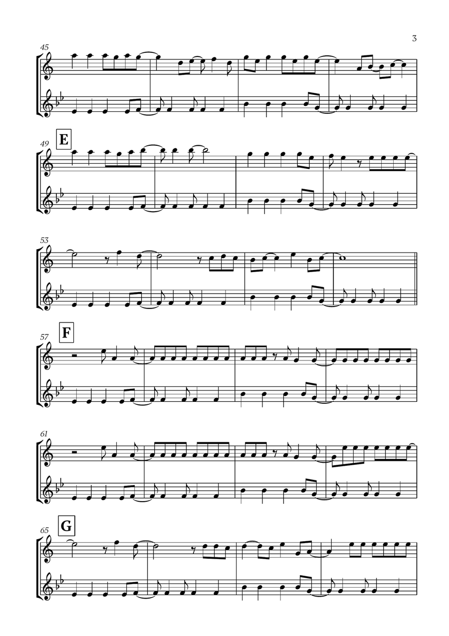 Viva La Vida Viva La Vida Woodwind Duet scores gallery preview page 3