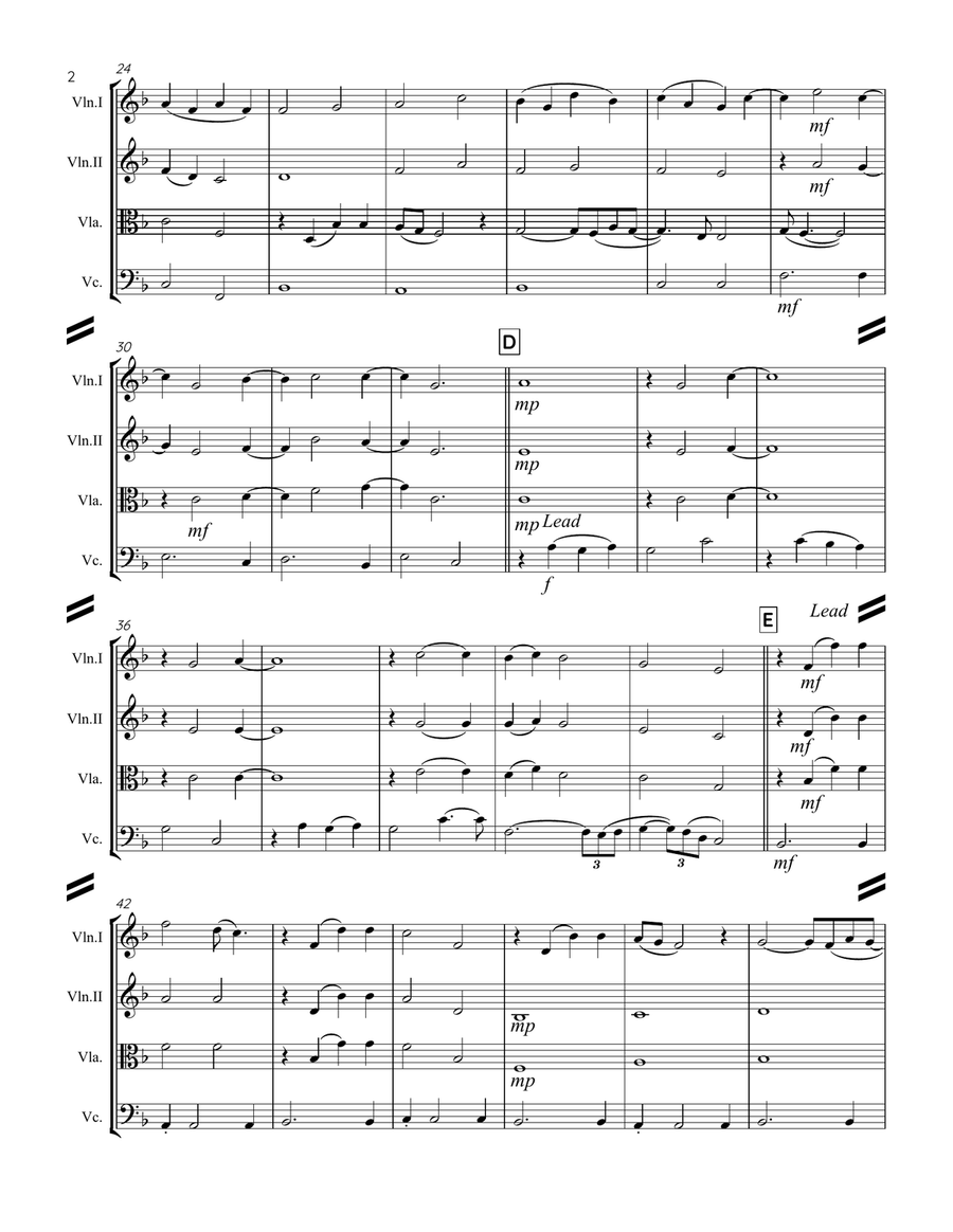 Where Are You Christmas? String Quartet scores gallery preview page 3