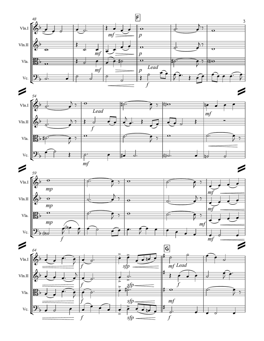 Where Are You Christmas? String Quartet scores gallery preview page 4