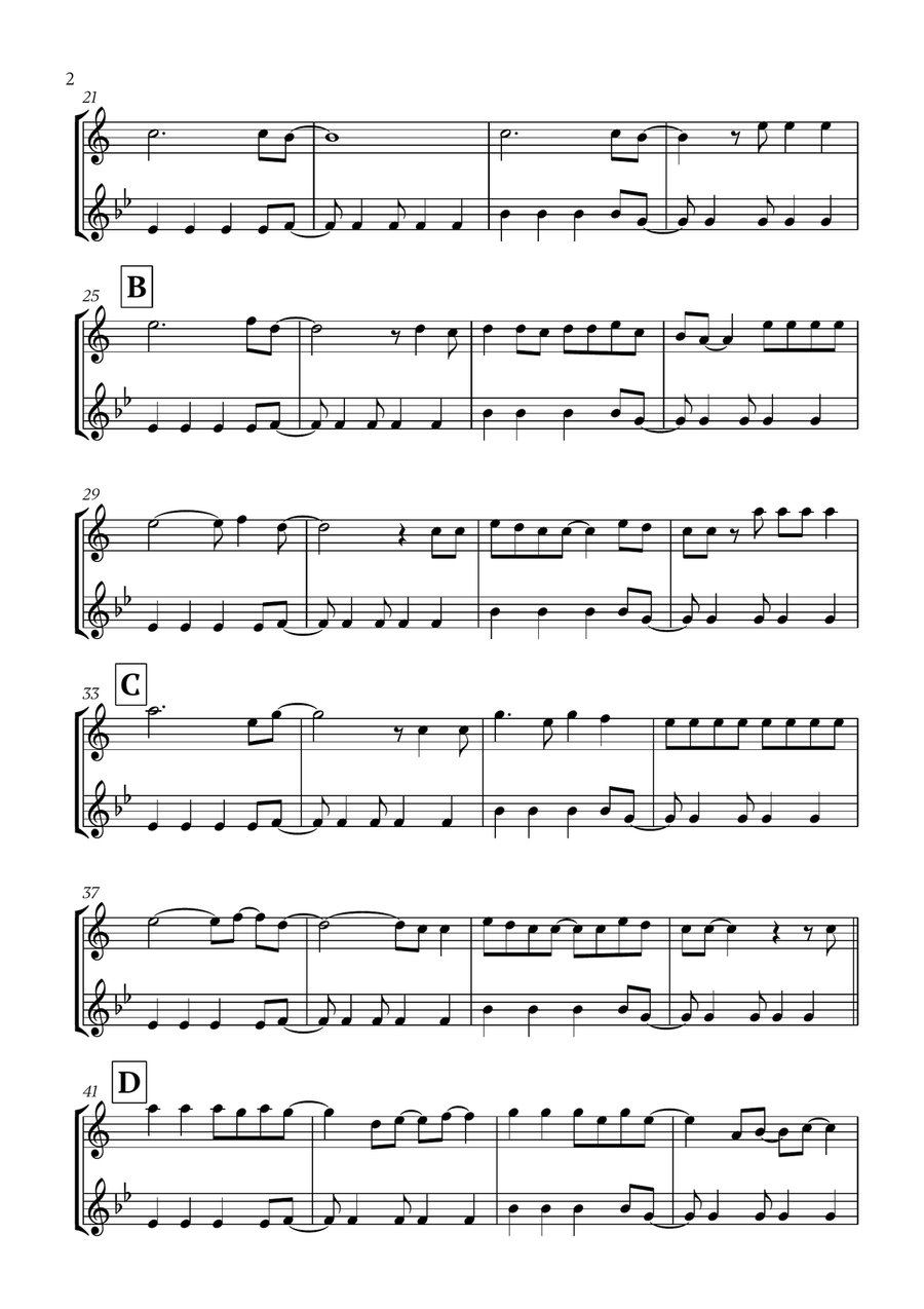Viva La Vida Viva La Vida B-Flat Clarinet scores gallery preview page 2