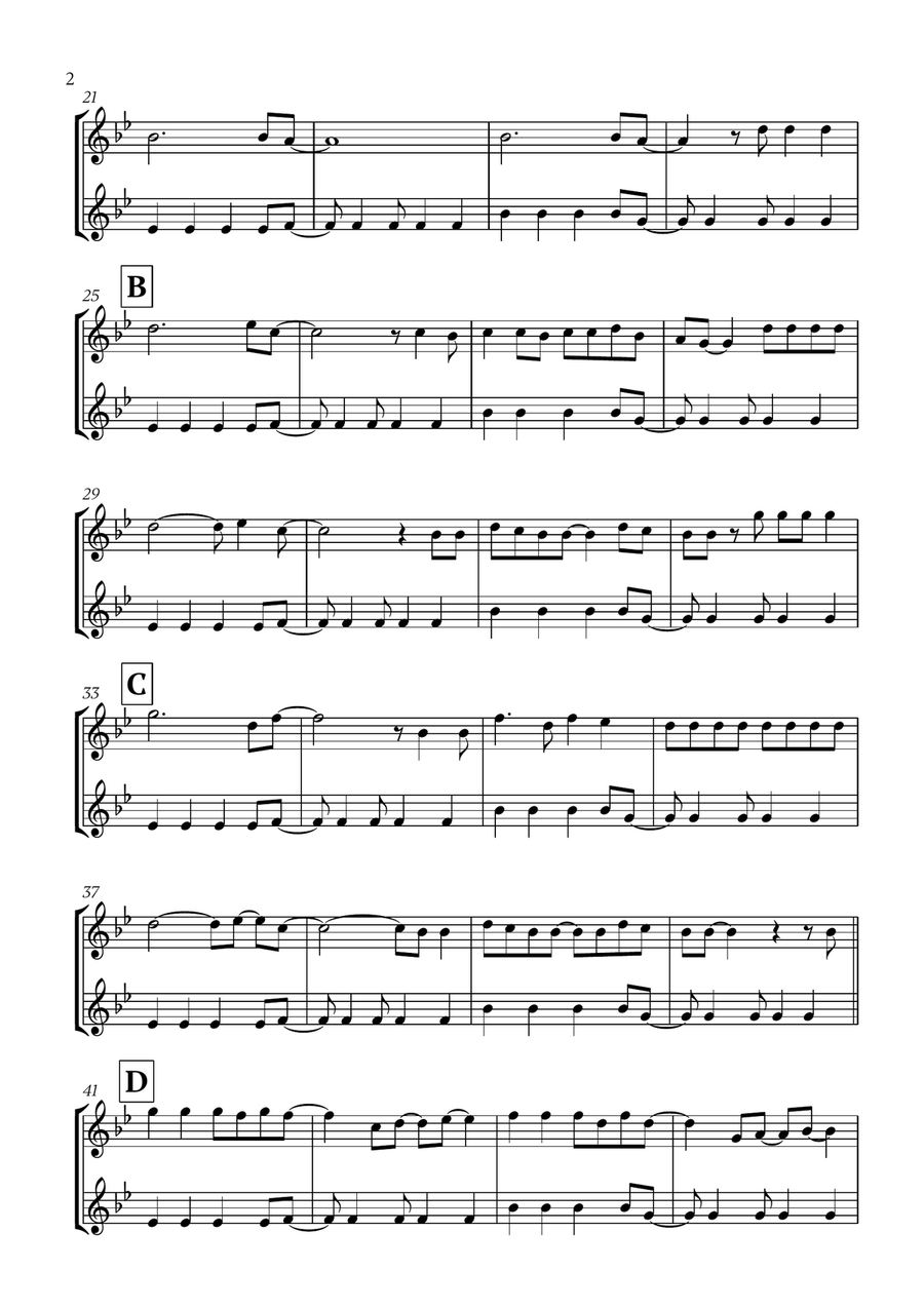Viva La Vida Viva La Vida Woodwind Duet scores gallery preview page 2