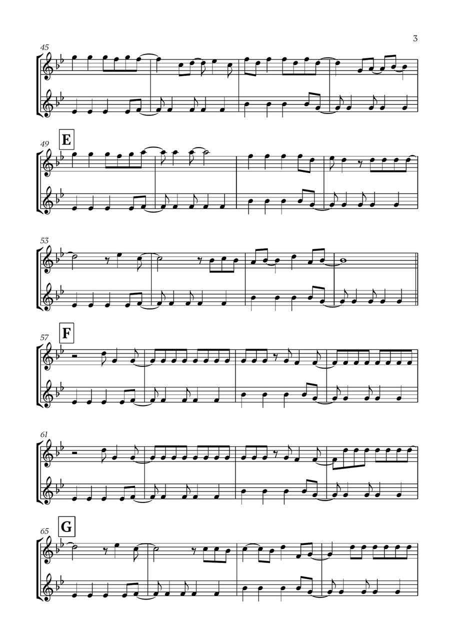 Viva La Vida Viva La Vida Woodwind Duet scores gallery preview page 3