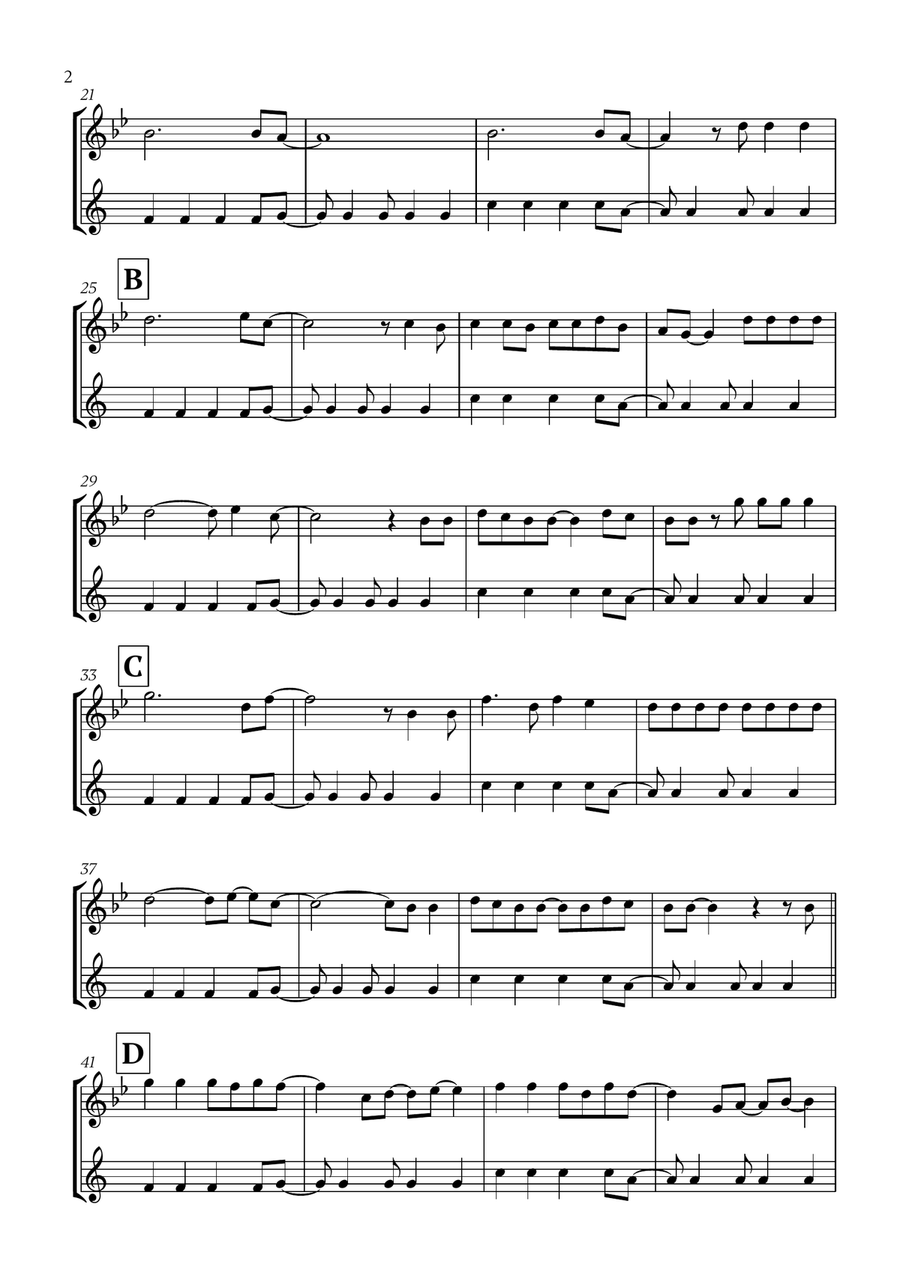 Viva La Vida Viva La Vida Woodwind Duet scores gallery preview page 2