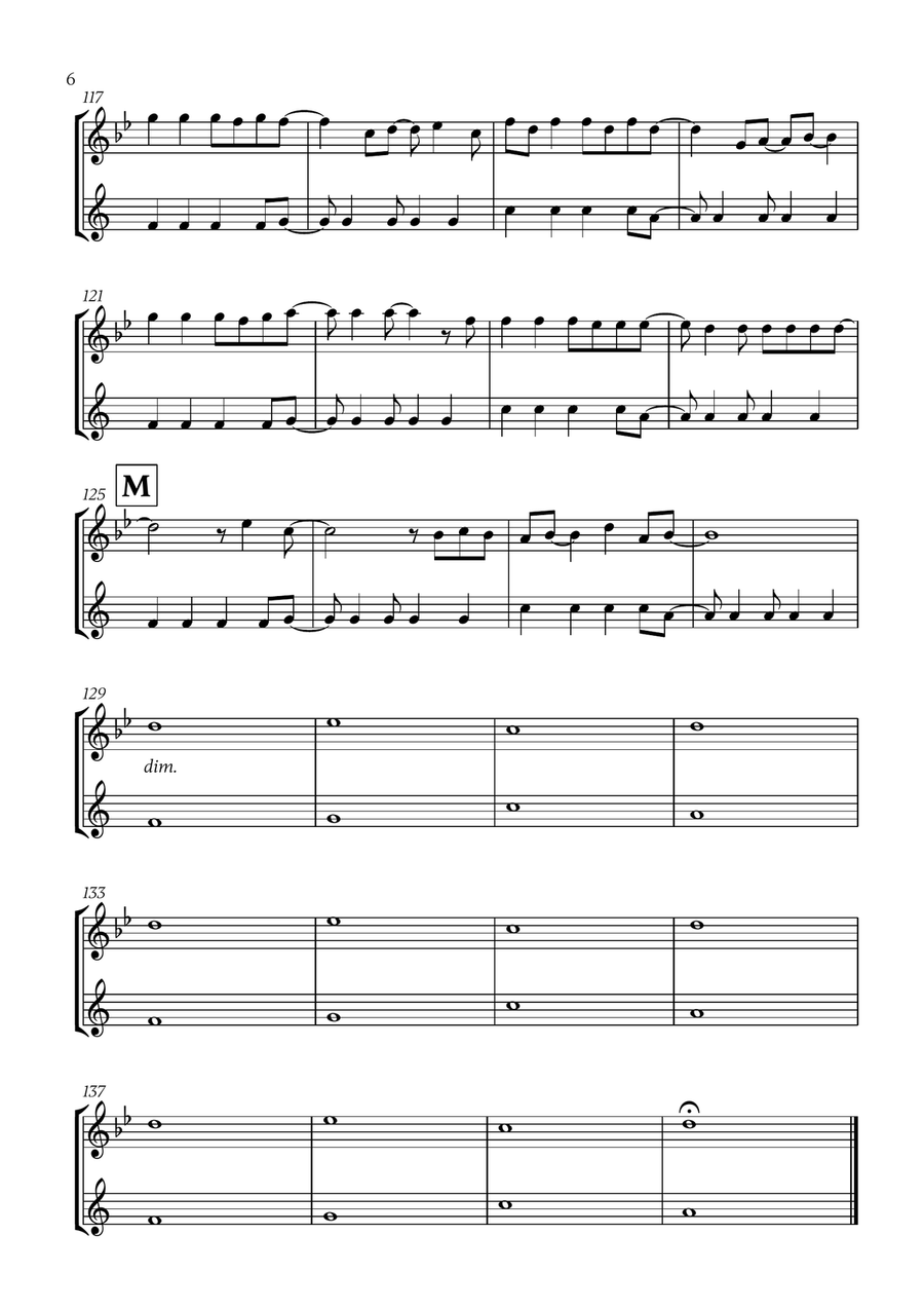 Viva La Vida Viva La Vida Woodwind Duet scores gallery preview page 6
