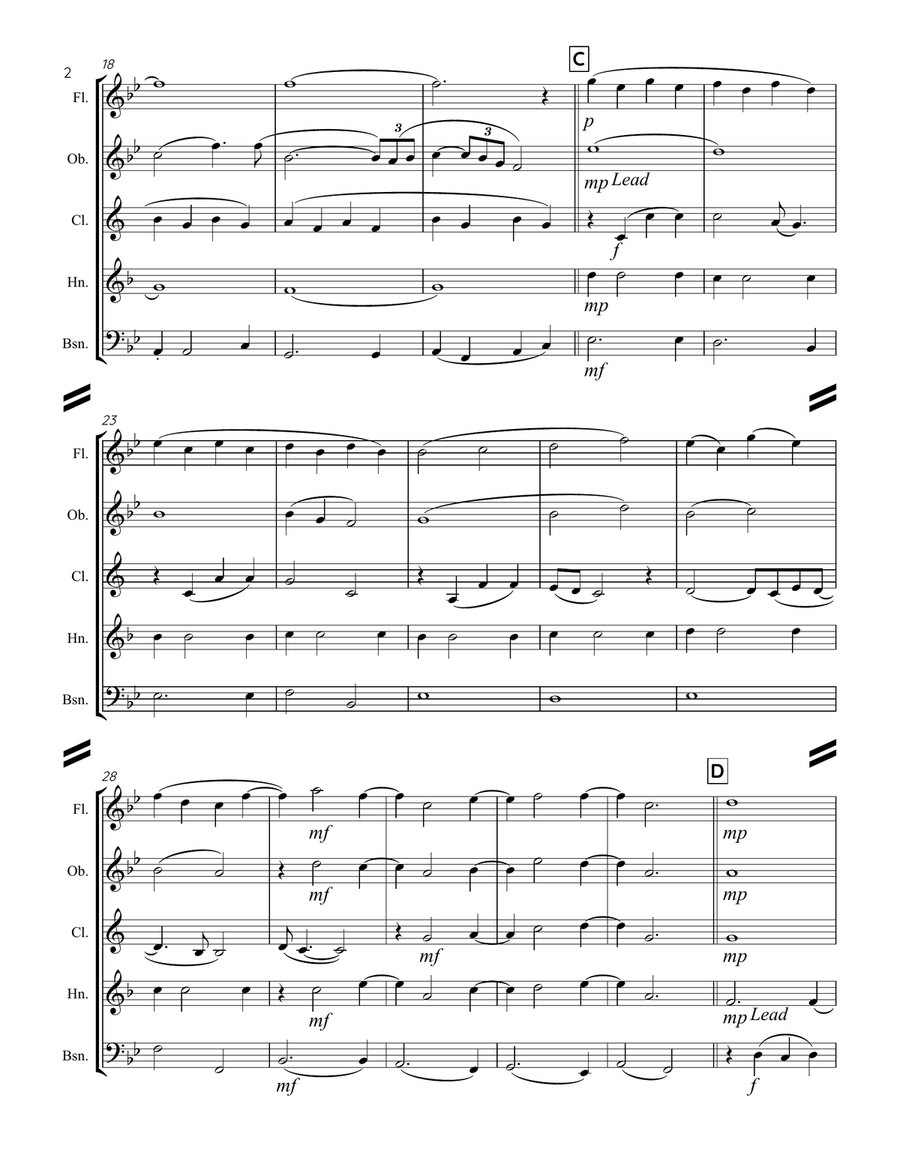 Where Are You Christmas? Woodwind Quintet scores gallery preview page 3