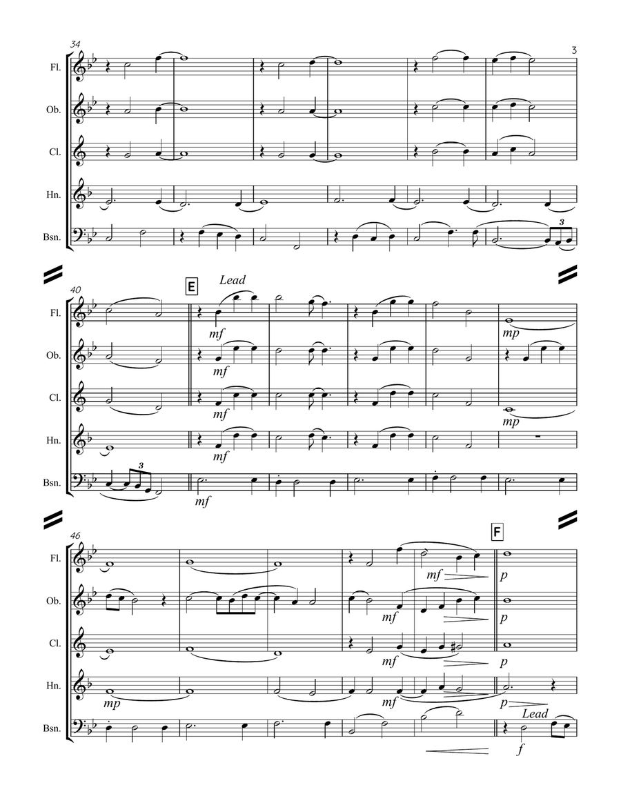 Where Are You Christmas? Woodwind Quintet scores gallery preview page 4