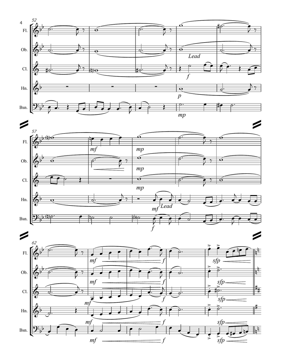 Where Are You Christmas? Woodwind Quintet scores gallery preview page 5