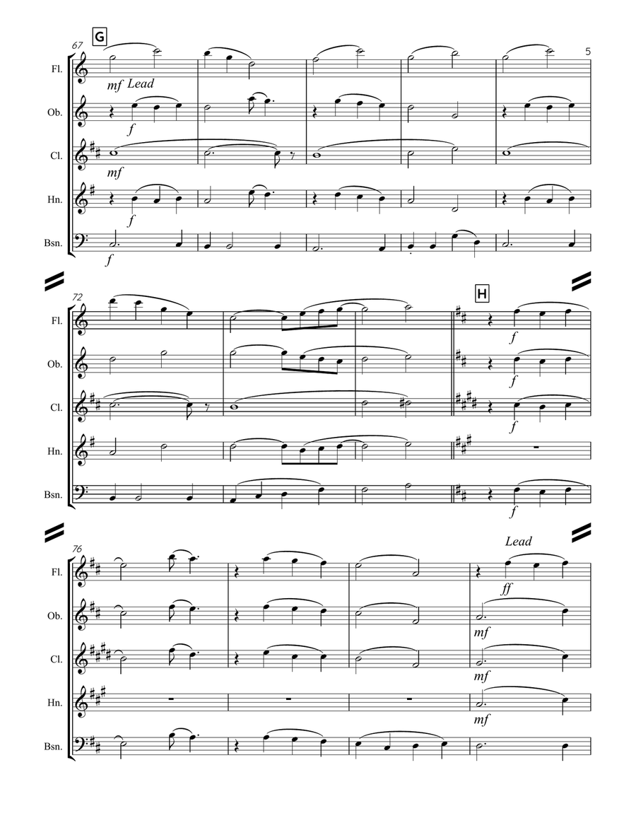 Where Are You Christmas? Woodwind Quintet scores gallery preview page 6